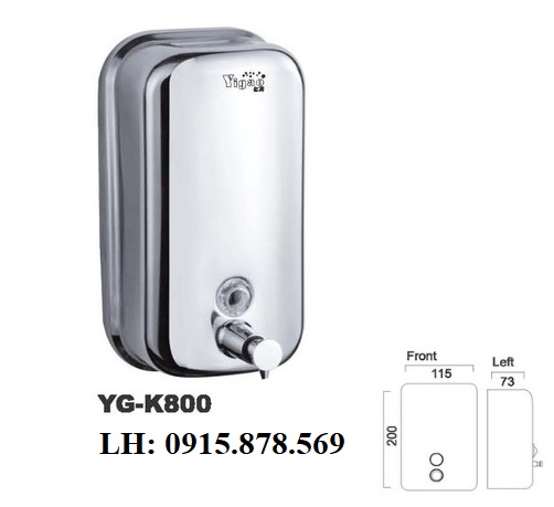 Hộp đựng nước rửa tay treo tường inox V800ml